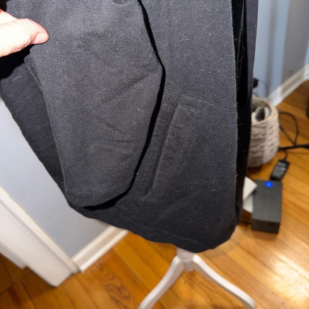 Athleta Black Hooded Open Front Cardigan - Picture 3 of 9